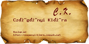 Czégényi Klára névjegykártya